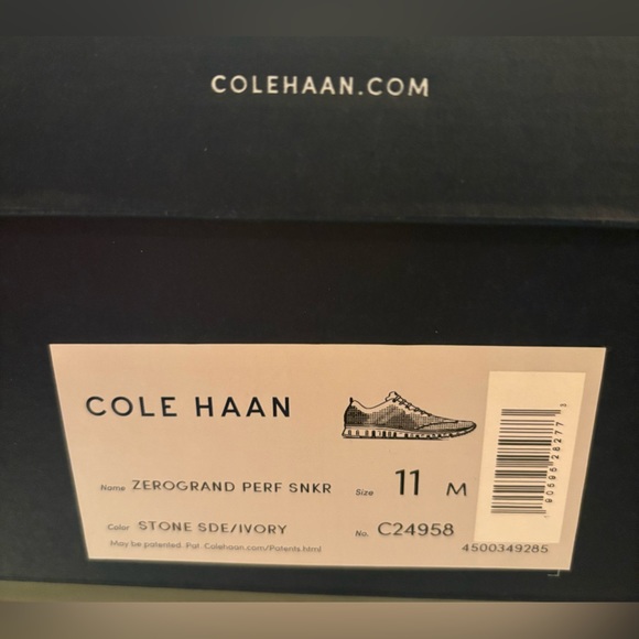 Cole Haan Men’s Zerogrand Perforated Sneaker - stone suede. Worn once! - Picture 7 of 7